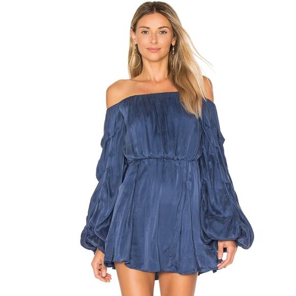 Lovers + Friends x REVOLVE Windblown Dress in Azure NWT Size Small - Picture 1 of 3